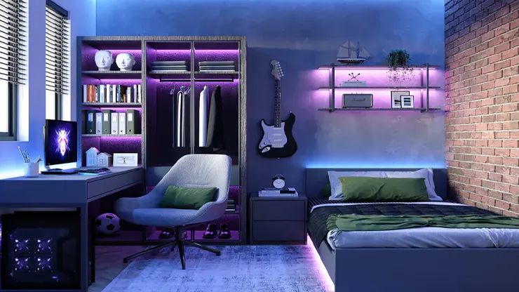 Desain Kamar Cowok Aesthetic