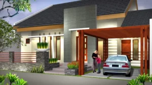 denah rumah 7x10 4 kamar tidur